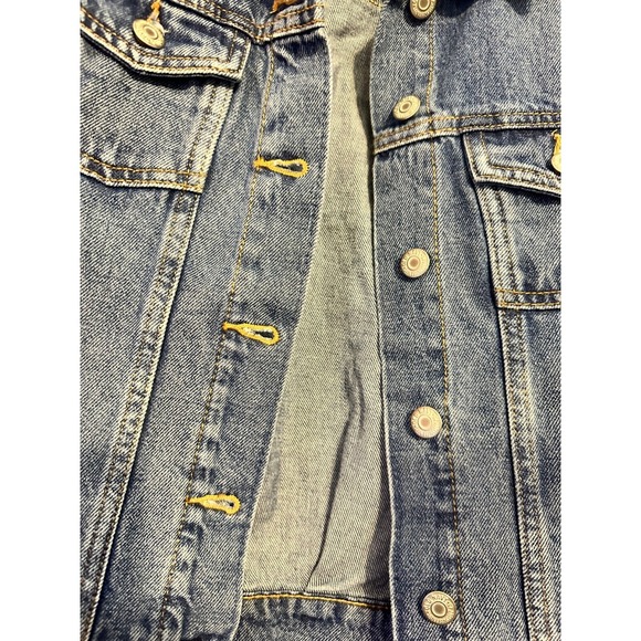 Old Navy Denim Jacket Medium‎ Wash Classic Trucker Jean Jacket XS - Picture 6 of 7